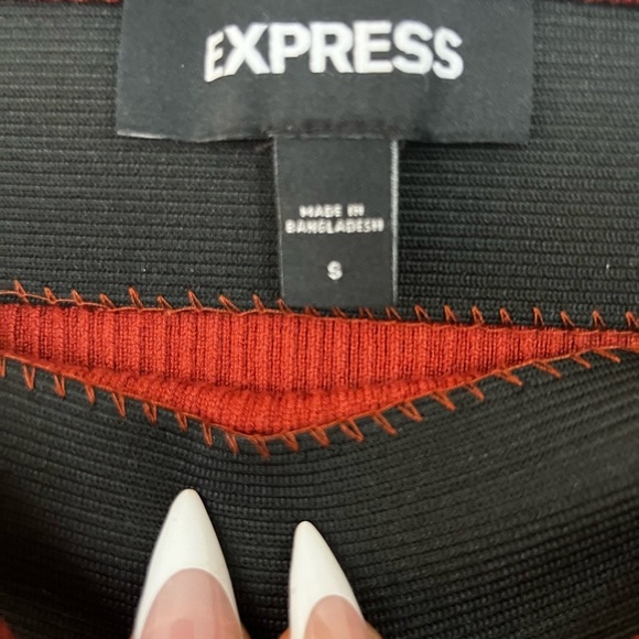 Express 2 piece One Shoulder skirt set Burnt Orange Size S - Picture 4 of 4